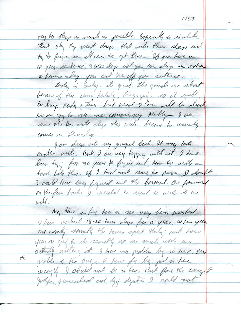 Dr John WorldPeace 2008 Prison Journal